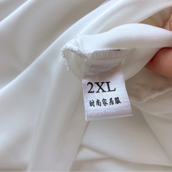 ‼️SOLD‼️ White flowy cowl neck maxi slip dress / night gown - Picture 5 of 7